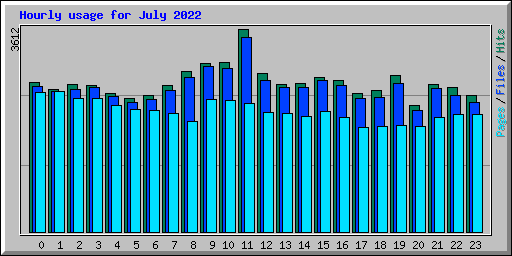Hourly usage for July 2022