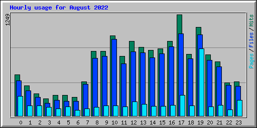 Hourly usage for August 2022