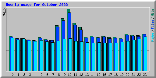 Hourly usage for October 2022