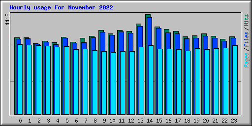 Hourly usage for November 2022
